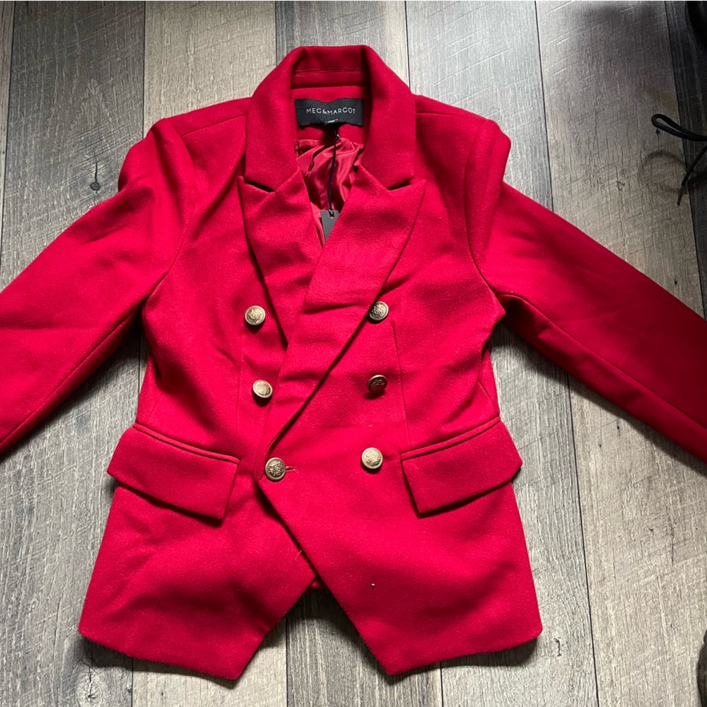 Red womens blazer
